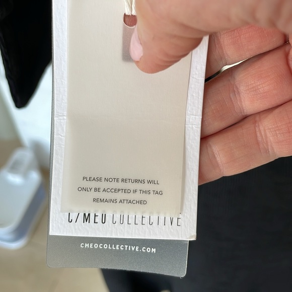 Strapless blk dress.  Sexy. Size large. Designer c/MEO Collective - Picture 8 of 8